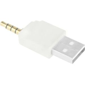 USB Data Dock Charger Adapter  For iPod shuffle 3rd / 2nd  Length: 4.6cm(White)
