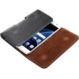 5.2 inch Litchi Texture Vertical Flip Thwartwise Genuine Leather Case / Waist Bag with Rotatable Back Splint for iPhone X & Galaxy S7 & S6 Edge & S6 & S5  Sony Xperia Z5 & Z4 & Z3  Huawei P9 & P8  etc