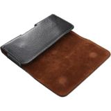 5.2 inch Litchi Texture Vertical Flip Thwartwise Genuine Leather Case / Waist Bag with Rotatable Back Splint for iPhone X & Galaxy S7 & S6 Edge & S6 & S5  Sony Xperia Z5 & Z4 & Z3  Huawei P9 & P8  etc