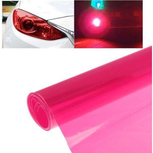 Protective Decoration Flash Point Car Light Membrane /Lamp Sticker  Size: 195cm x 30cm(Pink)