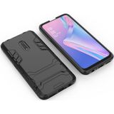 For OPPO K3 Shockproof PC + TPU Protective Case with Invisible Holder(Black)
