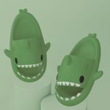 Shark Summer Couple Slippers Room EVA Cute Cartoon Sandals  Size: 38/39(Dark Green)