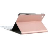 A500S Detachable Bluetooth Backlight Keyboard Ultrathin Horizontal Flip Leather Case with Holder for Samsung Galaxy Tab A7 10.4 (2020) T500 / T505(Rose Gold)