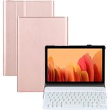 A500S Detachable Bluetooth Backlight Keyboard Ultrathin Horizontal Flip Leather Case with Holder for Samsung Galaxy Tab A7 10.4 (2020) T500 / T505(Rose Gold)