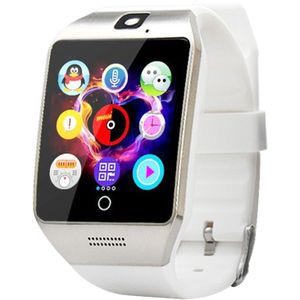 Q18S 1.54 inch IPS Screen MTK6260A Bluetooth 3.0 Smart Watch Phone  Pedometer / Sedentary Reminder / Sleeping Monitor  / Anti-Loss / Remote Camera / GSM / 0.3M Camera (White + Silver)