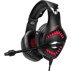 ONIKUMA K1 PRO Stereo Surround Gaming Headphone with Microphone & LED Lights(Black Red)