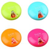 2 PCS Portable 7 Days Drugs Pill Container Rotation Pillbox(Green)