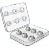 12 PCS Wireless Earphone Replaceable Silicone + Memory Foam Ear Cap Earplugs for AirPods Pro  with Storage Box(White + Grey)
