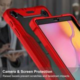 For Samsung Galaxy Tab A 10.1 (2019) Silicone + PC Shockproof Protective Case with Holder(Red + Black)