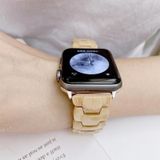 Wooden Bead Woven Watchband For Apple Watch Series 6 & SE & 5 & 4 44mm / 3 & 2 & 1 42mm(Beige)