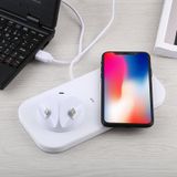 USB to 3 in 1 (8 Pin + Micro USB + USB-C / Type-C) Dock Charger Desktop Charging Data Sync Stand Station Holder with Qi Wireless Charger & USB Cable