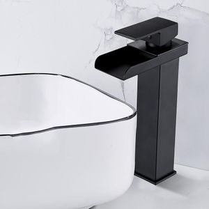 Bathroom Wide Mouth Faucet Square Sink Single Hole Basin Faucet  Specification: HT-81567 Wide Mouth High Type