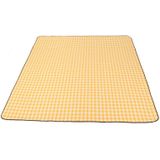 FP1409 6mm Thickened Moisture-Proof Beach Mat Outdoor Camping Tent Mat Without Storage Bag  Size:150x200cm(Yellow White Grid)