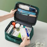 Thickened Large-Capacity Multifunctional Medicine Box Family Portable Storage Bag(Gray)