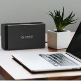 ORICO NS200-C3 2-bay USB-C / Type-C 3.1 to SATA External Hard Disk Box Storage Case Hard Drive Dock for 3.5 inch SATA HDD  Support UASP Protocol