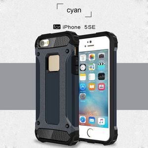 Tough Armor TPU + PC Combination Case for iPhone iPhone SE & 5 & 5s(Dark Blue)