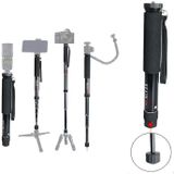 BEXIN P308 Portable Travel Outdoor DSLR Camera Aluminum Alloy Monopod Holder (Black)