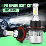 2 PCS S2 H13 / 9008 18W 6000K 1800LM IP65 2 COB LED Car Headlight Lamps  DC 9-30V(Cool White)