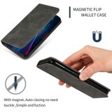 Retro Skin Feel Business Magnetic Horizontal Flip Leather Case for Samsung Galaxy A8 Plus 2018??(Dark Gray)