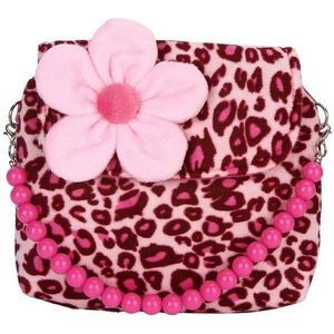 3 PCS Fashion Shoulder Bag Children Girls Princess Flower Messenger Handbag Lovely Purses(Rose red leopard)