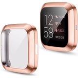 For Fitbit versa 2 Plating TPU All-inclusive Protective Shell(Rose gold)