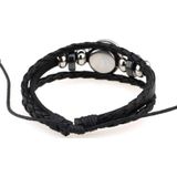 European and American Hand-knitted Beaded Retro DIY Bracelet Leo Constellation Leather Punk Fashion Bracelet