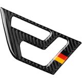 2 PCS German Flag Car Carbon Fiber Right Drive Seat Adjustment Panel Decorative Sticker for Mercedes-Benz W204 2007-2013