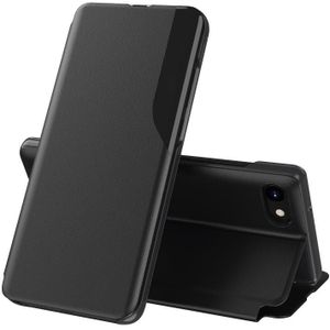 Side Display Magnetic Shockproof Horizontal Flip Leather Case with Holder For iPhone 6 & 6s / 7 / 8 / SE 2020(Black)