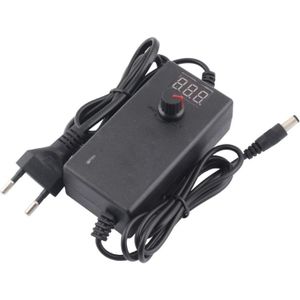 3V-12V 2A AC To DC Adjustable Voltage Power Adapter Universal Power Supply Display Screen Power Switching Charger  Plug Type:EU