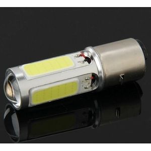 BA20D 6W White 250LM 5 LED COB Car Stop Brake Light Front Rear Turn Signal Lights for Motorcycle / Vehicles  DC 12V