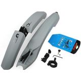 Bicycle Fender With LED Taillights Mountain Bike Fender Quick Release 26 Inch Riding Accessories(Gray)