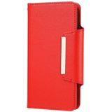 Ultra-thin Separable Magnetic Horizontal Flip Leather Case with Card Slot & Wallet For iPhone X / XS(Red)