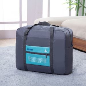 Fashion Large Capacity Bag Women Nylon Folding Bag Unisex Luggage Travel Handbags(Sky blue)