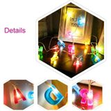 3 PCS LED Luminous Happy Birthday Letter String Lights Battery Powered Letter Colorful Lights