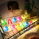 3 PCS LED Luminous Happy Birthday Letter String Lights Battery Powered Letter Colorful Lights