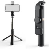 Q03S Fill Light Bluetooth Selfie Stick Tripod Mobile Phone Holder(Black)