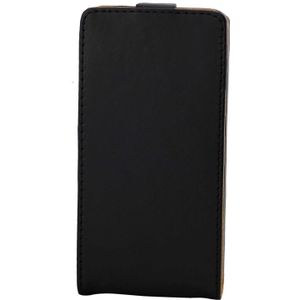 Vertical Flip Magnetic Button Leather Case for Microsoft Lumia 640(Black)