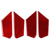 4 PCS / Set Carbon Fiber Car Inner Door Bowl Decorative Sticker for Alfa Romeo Giulia 2017-2019 Left and Right Drive Universal (Red)