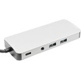 WS-06 9 in 1 Type-C to RJ45 + VGA + PD + HDMI + SD + TF + Audio 3.5mm+ 2 x USB3.0 HUB Adapter