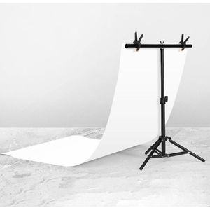 70x75cm T-Shape Photo Studio Background Support Stand Backdrop Crossbar Bracket Kit with Clips
