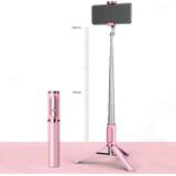 Y202 Bluetooth Selfie Stick With Floor Tripod Stand Mobile Phone Selfie Camera(Pink)