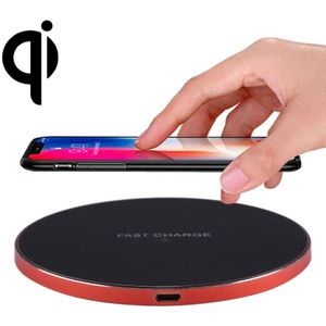 Q21 Fast Charging Wireless Charger Station with Indicator Light  For iPhone  Galaxy  Huawei  Xiaomi  LG  HTC and Other QI Standard Smart Phones (Red)