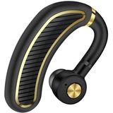 Business Bluetooth Earphone Wireless Headphone with Mic 24 Hours Work Time Bluetooth Headset for iPhone Android  phone(Black Gold)
