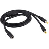 5.5 x 2.5mm 1 to 2 Female to Male Plug DC Power Splitter Adapter Power Cable  Cable Length: 70cm(Black)