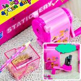 Stationery Set Pencil Case Pencil Sharpener School Supplies For Children(Pink)
