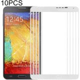 10 PCS Front Screen Outer Glass Lens for Samsung Galaxy Note III / N9000 (White)