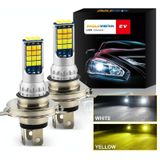 2 PCS V6 H4 DC9-36V 30W 3000LM IP65 Car LED Double Color Fog Light with 30LEDs SMD-2525 Lamp
