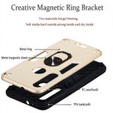 For Motorola One Macro / Moto G8 Play 2 in 1 Armour Series PC + TPU Protective Case with Ring Holder(Gold)