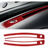 Car Carbon Fiber Central Control Instrument Air Outlet Decorative Sticker for Subaru BRZ / Toyota 86 2013-2020  Left and Right Drive Universal (Red)