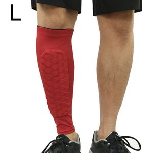 Football Anti-collision Leggings Outdoor Basketball Riding Mountaineering Ankle Protect Calf Socks Gear Protector  Size: L